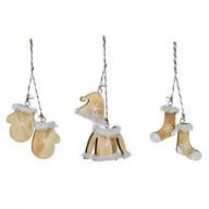 Ozdoby bożonarodzeniowe - Zawieszki drewniane z motywem zimowym - miniaturka - grafika 1