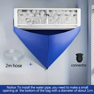 Inne - TEMU 3-częściowy zestaw do czyszczenia klimatyzatorów, ścienny zestaw narzędzi do jednostki wewnętrznej, uniwersalna torba wychwytująca, bez wtyczki, - miniaturka - grafika 1