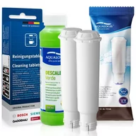 Akcesoria i części do ekspresów do kawy - Zestaw Bosch, Filtr Aqualogis AL-TES46 2szt, Aqualogis Verde 250ml, Tabletki Czyszczące Siemens TZ80001 10 szt. - miniaturka - grafika 1