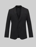 Marynarki męskie - marynarka do zestawu rubano czarny slim fit - miniaturka - grafika 1