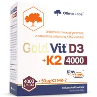 Witaminy i minerały - Olimp Gold-Vit D3 + K2, witamina D 4000 j.m. + witamina K 50 µg, 60 kapsułek - miniaturka - grafika 1