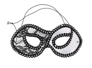 MASKA Z KORONKĄ SREBRNA PRZEBRANIE KOSTIUM KARNAWAŁ - Stroje karnawałowe - miniaturka - grafika 1