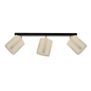Lampa sufitowa 3-punktowa, glamour, Ora, 52x13x25 cm, czarny, złoty - Lampy sufitowe - miniaturka - grafika 1