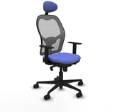 Fotele i krzesła biurowe - Krzesło Biurowe z Zagłówkiem Jorquera Piqueras y Crespo 1D036N1 Jasnoniebieski - miniaturka - grafika 1