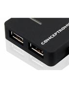 Huby USB - Conceptronic HUB USB 4 porty USB Czarny C4PUSB2 - miniaturka - grafika 1