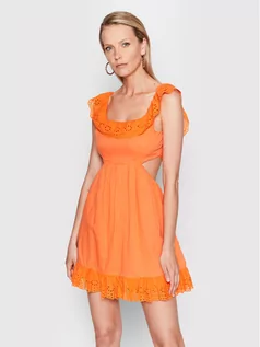 Sukienki - Glamorous Sukienka letnia CK6611 Pomarańczowy Regular Fit - grafika 1