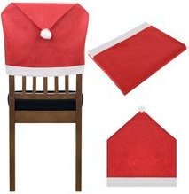 ISO Świąteczne pokrowce na krzesła 6x + obrus Santa Claus 172 x130 cm