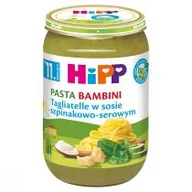 Dania dla dzieci - Hipp Tagliatelle w sosie szpinakowo - serowym Bio 220g - miniaturka - grafika 1