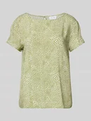 Bluzki damskie - Bluzka o kroju regular fit z wiskozy z okrągłym dekoltem - miniaturka - grafika 1