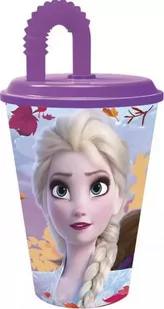 Kubek Bidon ze słomką 430ml Kraina Lodu II Frozen - Kubki dla dzieci - miniaturka - grafika 1