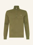 Swetry męskie - Gant Sweter Typu Troyer gruen - GANT - miniaturka - grafika 1