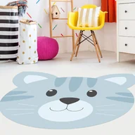 Dywany dla dzieci - Dywan winylowy dziecięcy Cat 156x160 cm - antypoślizgowy PVC, winylowy do pokoju dziecięcego, ognioodporny i zmywalny - miniaturka - grafika 1