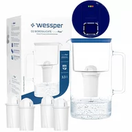 Dzbanki filtrujące - Szklany dzbanek filtrujący Wessper FutureFlow Aquaclassic + 5x Filtr Wkład - miniaturka - grafika 1