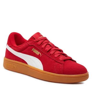 Buty dla dziewczynek - Sneakersy Puma Smash 3.0 Sd 392035-11 For All Time Red/Puma White/Puma Gold - grafika 1