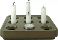 Świeczniki - Świecznik Stumpastaken S brązowe aluminium - miniaturka - grafika 1
