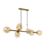 Lampy sufitowe - Italux Borgo PND-30843-6 GD+AMB PND-30843-6 GD+AMB - miniaturka - grafika 1
