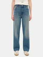 Spodnie damskie - Mustang Jeansy Vermont 1016933 Niebieski Loose Fit - miniaturka - grafika 1