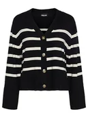 Swetry damskie - Pieces Kardigan w kolorze czarno-białym - miniaturka - grafika 1