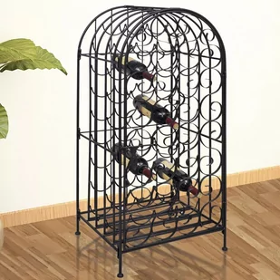 vidaXL vidaXL Stojak na wino Metal Na 35 butelek - Stojaki na wino - miniaturka - grafika 1