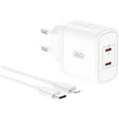 Ładowarki do telefonów - Ładowarka sieciowa XO CE08 PD 50W Biały - miniaturka - grafika 1