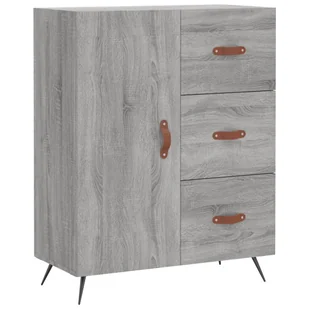 Witrynka szary dąb sonoma 69,5x34x180cm materiał drewnopochodny Lumarko! - Witryny - miniaturka - grafika 8