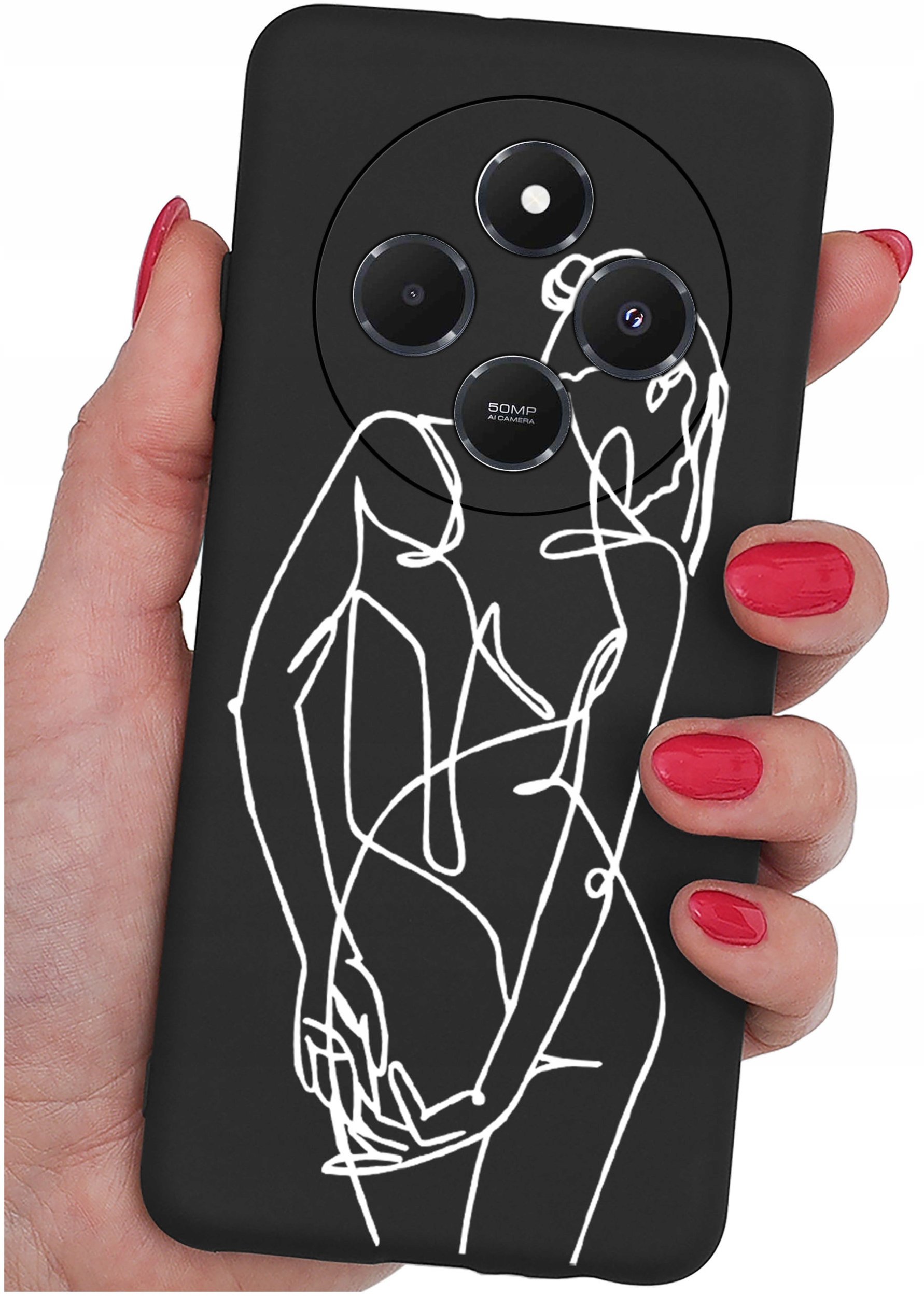 Etui do Xiaomi Redmi 14C WZORYSILIKONOWE MATT CASE + SZKŁO 9H