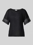 Koszulki i topy damskie - T-shirt z koronką szydełkową model ‘NULAN’ - miniaturka - grafika 1