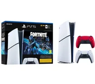 Konsole Playstation - Sony PlayStation 5 Digital Slim D Chassis (PS5 1TB Fortnite Cobalt + Dodatkowy Pad Wulkaniczna czerwień) - miniaturka - grafika 1