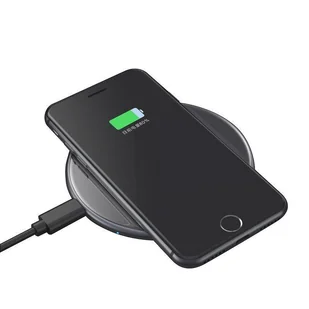 Crong Fast Wireless Charger - Bezprzewodowa ładowarka indukcyjna Qi 15W (Shadow Black) - Ładowarki do telefonów - miniaturka - grafika 6