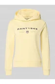 Bluzy damskie - Bluza o kroju regular fit z kapturem i nadrukiem z logo - Gant - miniaturka - grafika 1