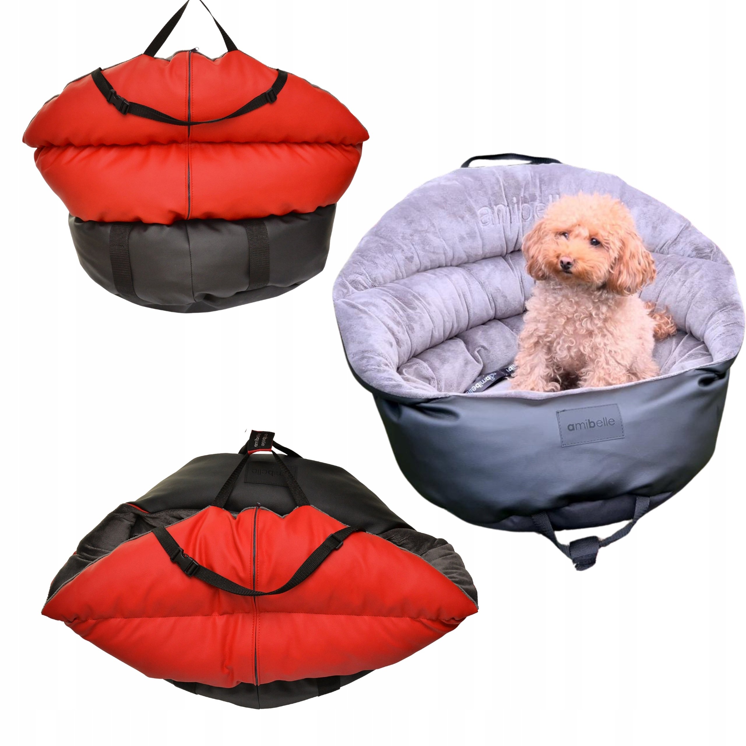 Fotelik Samochodowy dla Psa Kota Transporter Legowisko Torba Podróżna