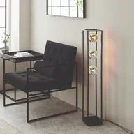Oprawy, klosze i abażury - Nowoczesna lampa podłogowa Lumina z eleganckimi szklanymi kloszami - miniaturka - grafika 1