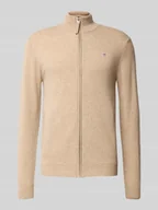 Swetry męskie - Kurtka z dzianiny z zamkiem błyskawicznym - miniaturka - grafika 1