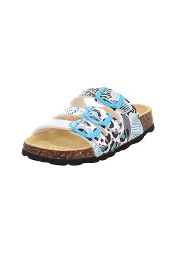 Superfit Dziewczęce pantofle 1800113 kapcie domowe, Biały, wielokolorowy 1120, 29 EU