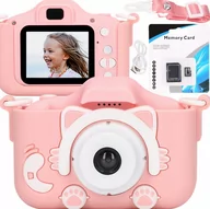 Aparaty Cyfrowe - Aparat Cyfrowy Kotek Dla Dzieci Kamera Gry + Karta 32Gb - miniaturka - grafika 1