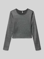 Koszulki dla dziewczynek - Bluzka z długim rękawem o kroju slim fit z mieszanki bawełny model ‘TRINNY’ - miniaturka - grafika 1