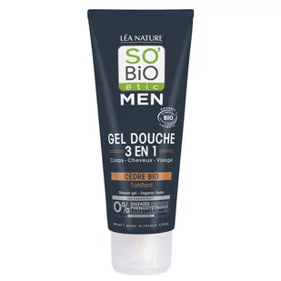 Bio So etic SO MEN, Żel pod prysznic i szampon 3 w 1 Cedr Atlaski, 200 ml - Szampony dla mężczyzn - miniaturka - grafika 1