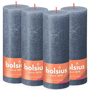 Bolsius Świece pieńkowe Shine, 6 szt., 190x68 mm, wieczorny niebieski Sfeerpunt - Świece - miniaturka - grafika 1