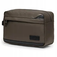 Kosmetyczki, organizery i kuferki - PUCCINI Kosmetyczka Męska Podróżna Duża Pojemna Brązowa QML010-2D - miniaturka - grafika 1