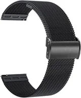 Akcesoria do smartwatchy - BRANSOLETA DO SMARTWATCHA 22mm CZARNA STAL NIERDZEWNA METALOWA SIATKA 205mm - miniaturka - grafika 1