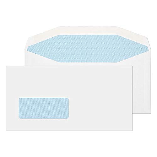 Blake Everyday 121 X 235 Mm 90 gsm Portfel Wysyłkowy Gumowane Niskie Okienko 7114Sw Biały Pakiet 500