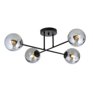 Lampy sufitowe - Roma lampa sufitowa 4-punktowa czarna/grafitowa 1245/4 - miniaturka - grafika 1