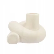 Świeczniki - Świecznik porcelanowy na długą świecę Altom Design beżowy 7 cm dekoracja - miniaturka - grafika 1