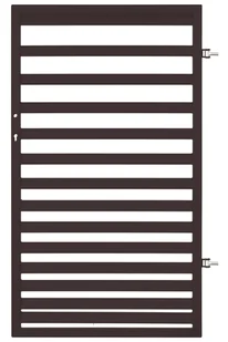 Furtka Bali II 90x150 cm prawa brązowa z elektrozaczepem Polbram - Ogrodzenia - miniaturka - grafika 1