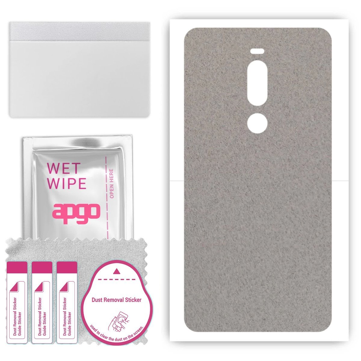 Folia naklejka skórka strukturalna na TYŁ Zamsz do Meizu X8 - Zamsz Szary - apgo SKINS