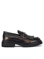 Mokasyny damskie - Gino Rossi Loafersy KEMER-1078-24 Brązowy - miniaturka - grafika 1