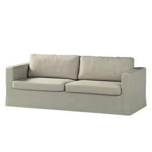 Dekoria pl pl Pokrowiec na sofę Karlstad 3-osobową nierozkładaną długi szaro-beżowy szenil 204 x 89 x 66 cm City 616-704-80 - Pokrowce na meble - miniaturka - grafika 1