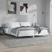 Łóżka - Rama łóżka, biała, 200x200 cm, materiał drewnopochodny Lumarko! - miniaturka - grafika 1