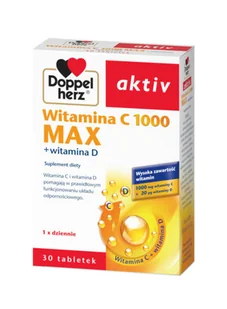 Queisser Pharma Doppelherz Aktiv Witamina C 1000 Max + witamina D 30 tabletek 3709221 - Witaminy i minerały - miniaturka - grafika 1