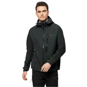 Kurtki męskie - Kurtka męska Jack Wolfskin Tapeless wodoodporna membrana 10.000 mm zielona-XL - miniaturka - grafika 1